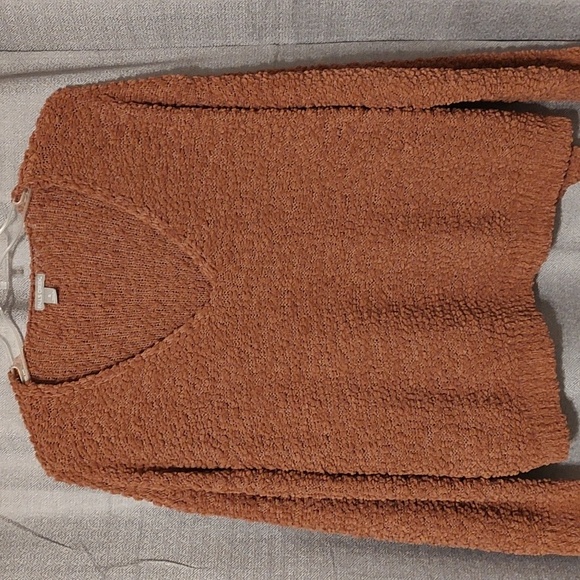 Falls Creek Women's V-Neck Sweater in Warm Brown Sx XL - Picture 2 of 7
